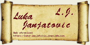 Luka Janjatović vizit kartica